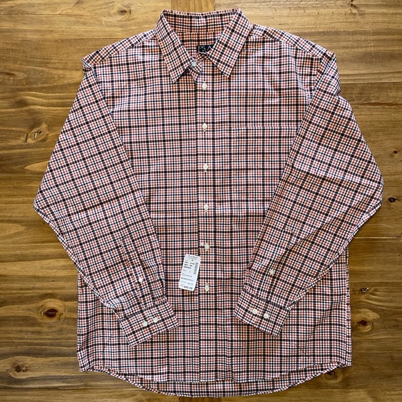 NWT: JoS A. Bank plaid button down shirt Sz. L - Picture 2 of 7